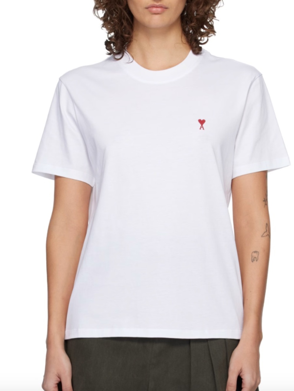 AMI PARIS White Ami de Coeur T-shirt